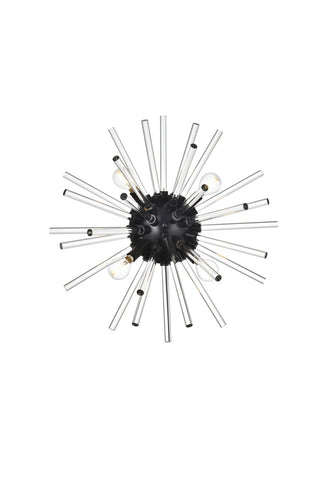 Elegant Lighting - 2502W18BK - Four Light Wall Sconce - Sienna - black