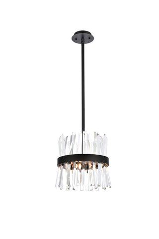 Elegant Lighting - 6200D12BK - Six Light Pendant - Serephina - black