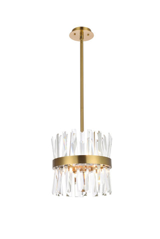 Elegant Lighting - 6200D12SG - Six Light Pendant - Serephina - satin gold