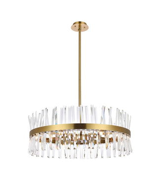 Elegant Lighting - 6200D32SG - 16 Light Chandelier - Serephina - satin gold
