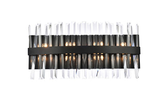Elegant Lighting - 6200W24BK - Eight Light Bath Sconce - Serephina - black