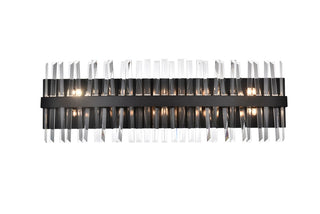 Elegant Lighting - 6200W36BK - Ten Light Bath Sconce - Serephina - black