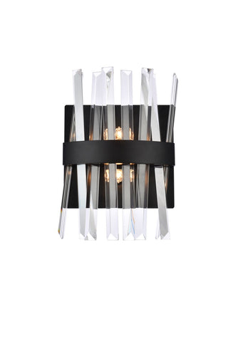 Elegant Lighting - 6200W8BK - Two Light Bath Sconce - Serephina - black