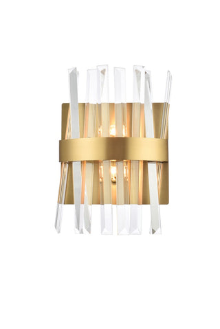 Elegant Lighting - 6200W8SG - Two Light Bath Sconce - Serephina - satin gold