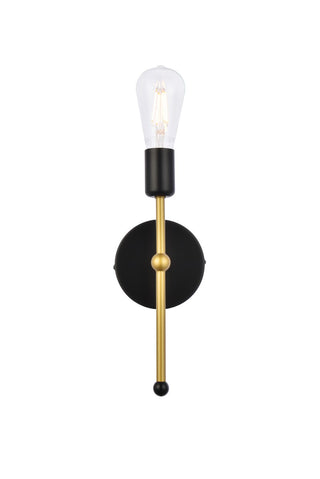 Elegant Lighting - LD2356BKR - One Light Wall Sconce - Keely - Black and Brass