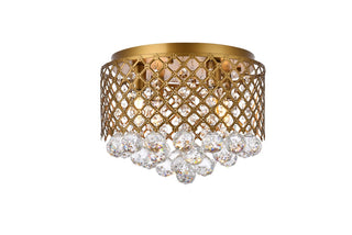Elegant Lighting - LD5010F13BR - Four Light Flush Mount - Tully - Brass and Clear
