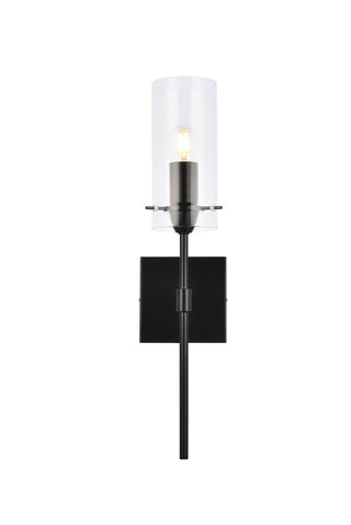 Elegant Lighting - LD2361BK - One Light Wall Sconce - Elsreth - Black and Clear