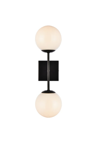 Elegant Lighting - LD2358BK - Two Light Wall Sconce - Neri - Black and White