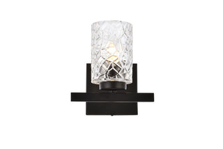 Elegant Lighting - LD7025W7BK - One Light Bath - Cassie - Black and Clear Shade