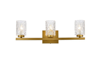 Elegant Lighting - LD7027W24BR - Three Light Bath - Cassie - Brass and Clear Shade