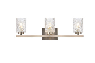 Elegant Lighting - LD7027W24SN - Three Light Bath - Cassie - satin nickel and Clear Shade