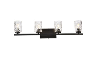 Elegant Lighting - LD7028W32BK - Four Light Bath - Cassie - Black and Clear Shade