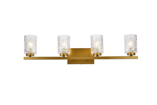 Elegant Lighting - LD7028W32BR - Four Light Bath - Cassie - Brass and Clear Shade
