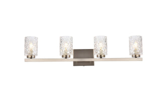 Elegant Lighting - LD7028W32SN - Four Light Bath - Cassie - satin nickel and Clear Shade
