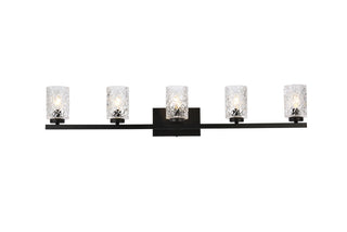 Elegant Lighting - LD7029W41BK - Five Light Bath - Cassie - Black and Clear Shade