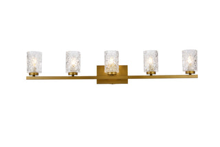 Elegant Lighting - LD7029W41BR - Five Light Bath - Cassie - Brass and Clear Shade