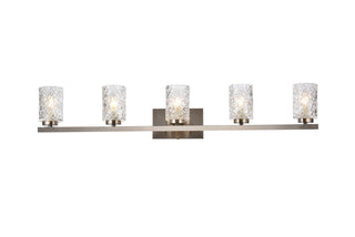 Elegant Lighting - LD7029W41SN - Five Light Bath - Cassie - satin nickel and Clear Shade