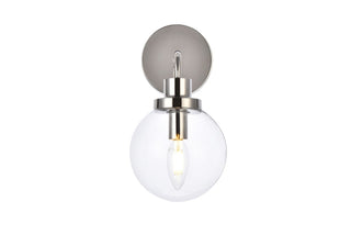 Elegant Lighting - LD7031W8PN - One Light Bath - Hanson - polished Nickel and Clear Shade