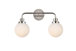 Elegant Lighting - LD7032W19PN - Two Light Bath - Hanson - polished nickel and Frosted Shade