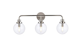 Elegant Lighting - LD7035W28PN - Three Light Bath - Hanson - polished nickel and Clear Shade
