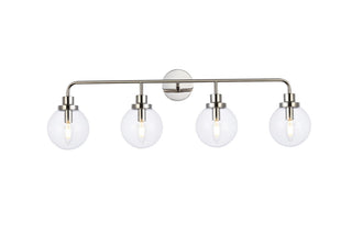Elegant Lighting - LD7037W38PN - Four Light Bath - Hanson - polished nickel and Clear Shade