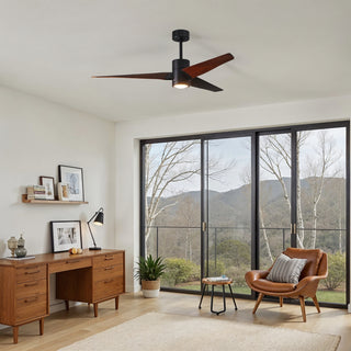 Super Janet 60" Ceiling Fan in Matte Black