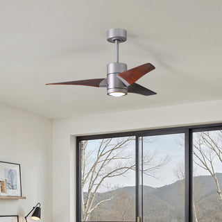 Super Janet 42" Ceiling Fan in Brushed Nickel