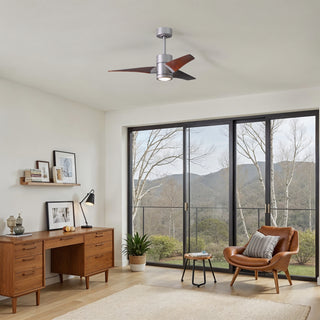 Super Janet 42" Ceiling Fan in Brushed Nickel