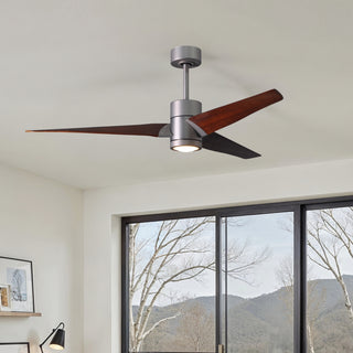Super Janet 60" Ceiling Fan in Brushed Nickel