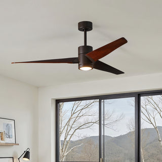 Super Janet 60" Ceiling Fan in Textured Bronze