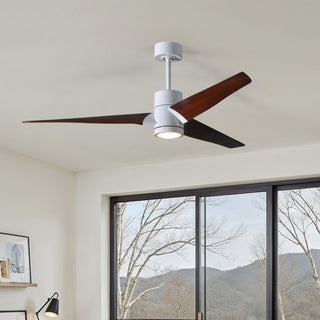 Super Janet 60" Ceiling Fan in Gloss White