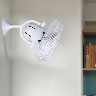 Kaye 13" Wall Fan in Gloss White