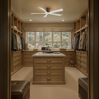 Irene-5H 60" Ceiling Fan in Walnut Tone