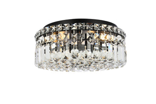 Elegant Lighting - V2030F14BK/RC - Four Light Flush Mount - Maxime - Black and Clear