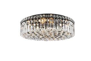 Elegant Lighting - V2030F20BK/RC - Six Light Flush Mount - Maxime - Black and Clear