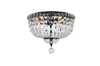 Elegant Lighting - V2528F14BK/RC - Four Light Flush Mount - Tranquil - Black and Clear