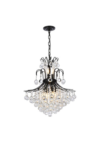 Elegant Lighting - V8002D22BK/RC - 11 Light Chandelier - Toureg - Black and Clear