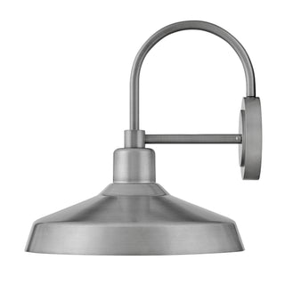 Forge Large Wall Mount Barn Light in Antique Brushed Aluminum