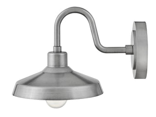 Forge Small Wall Mount Barn Light in Antique Brushed Aluminum