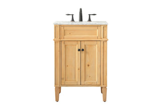 Elegant Lighting - VF12524NW - Single Bathroom Vanity - Park Avenue - natural wood