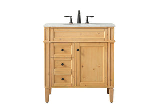 Elegant Lighting - VF12532NW - Single Bathroom Vanity - Park Avenue - natural wood