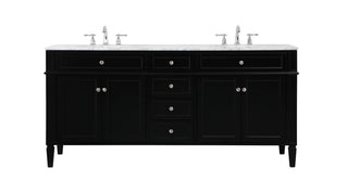 Elegant Lighting - VF12572DBK - Double Bathroom Vanity - Park Avenue - black