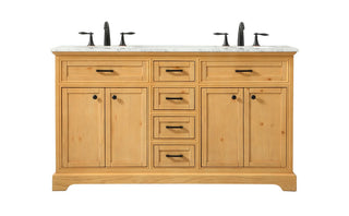Elegant Lighting - VF15060DNW - Double Bathroom Vanity - Americana - natural wood