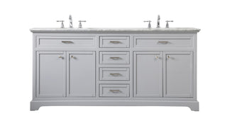 Elegant Lighting - VF15072DGR - Double Bathroom Vanity - Americana - grey