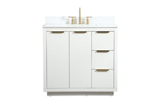 Elegant Lighting - VF19436WH-BS - Vanity Sink Set - Blake - white