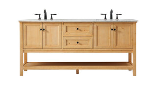 Elegant Lighting - VF27072DNW - Double Bathroom Vanity - Metropolis - natural wood
