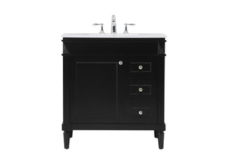 Elegant Lighting - VF31832BK - Single Bathroom Vanity - Bennett - black