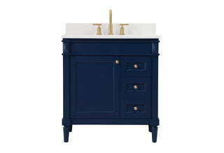 Elegant Lighting - VF31832BL-BS - Single Bathroom Vanity - Bennett - blue