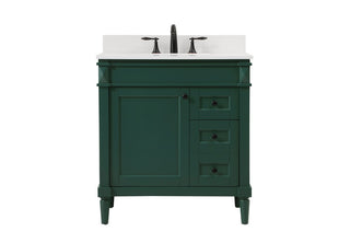 Elegant Lighting - VF31832GN-BS - Single Bathroom Vanity - Bennett - green