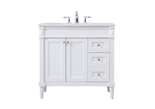 Elegant Lighting - VF31836WH - Single Bathroom Vanity - Bennett - white